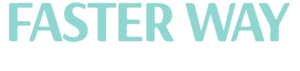 Faster Way Logo Teal and White